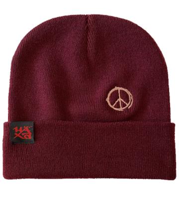 Beanie Peace Burgundy